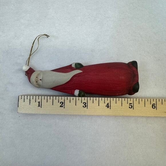 Vintage Hand Paint Santa Christmas Tree Ornament-Handmade Decor-Unique-good - Picture 6 of 9